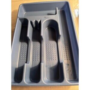 Vtg Rubbermaid Flatware Tray Holder 2919 Blue Silverware Utensil Organizer
